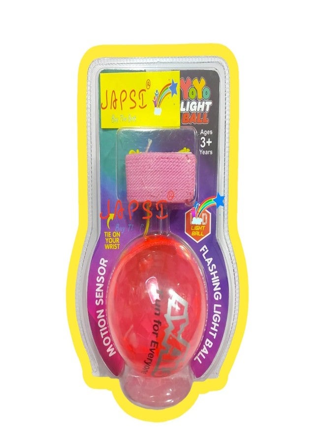 JAPSI LED Light Yoyo Ball, High Speed Toy for Kids, Age 3 Years and Above, Red - Image 1